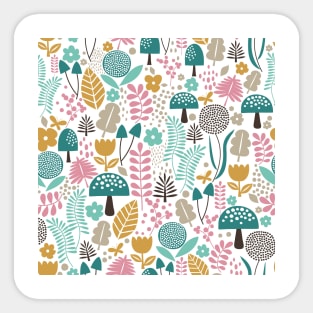 Autumn floral pattern Sticker